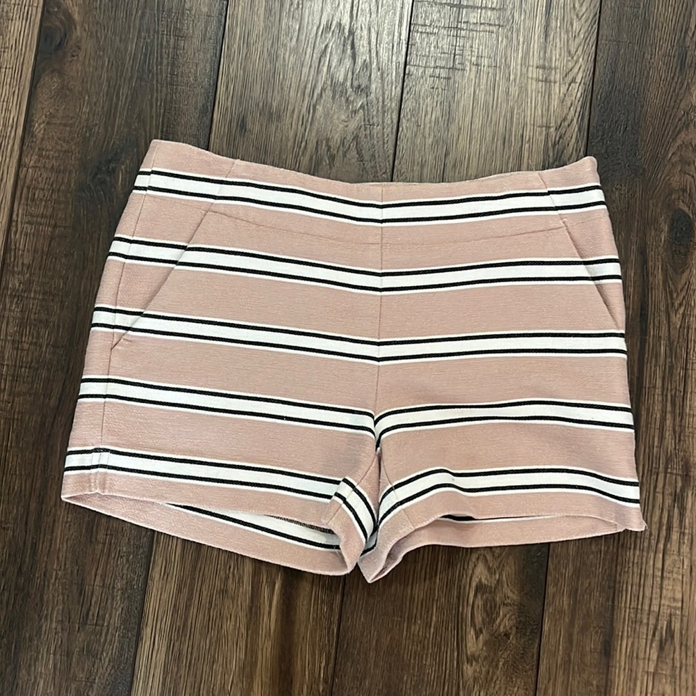 LOFT blush and black and white stripe shorts VGUC size 2P